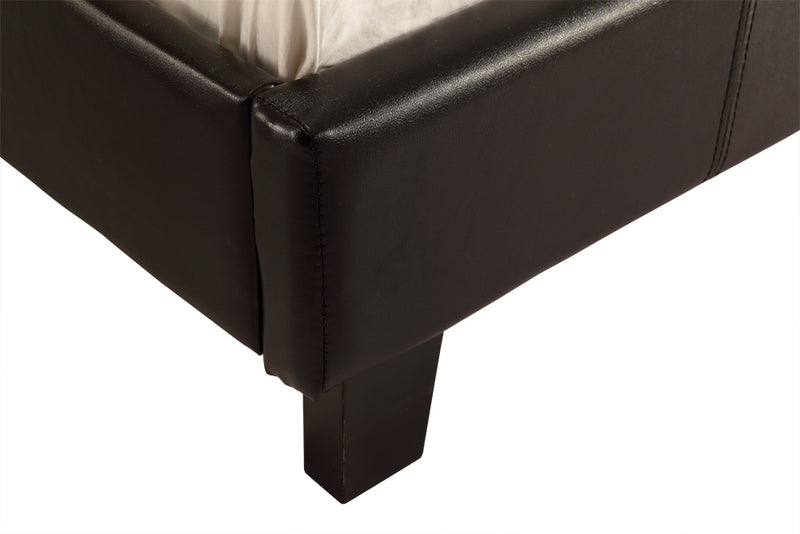 Single PU Leather Bed Frame Black - Sale Now
