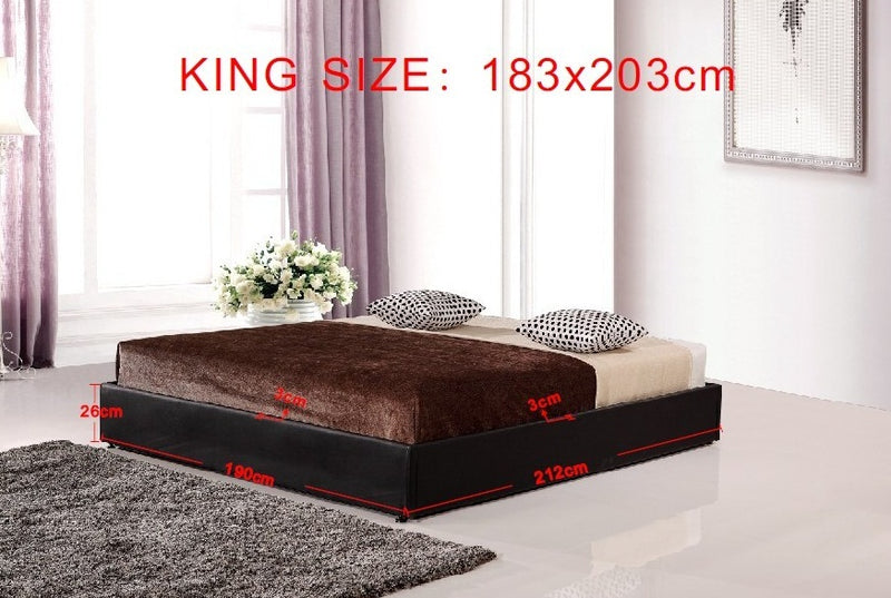 PU Leather King Bed Ensemble Frame - Sale Now