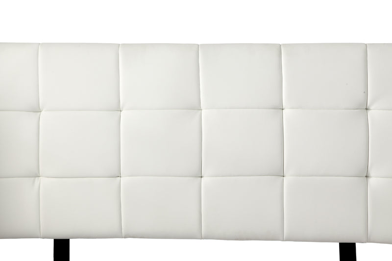 PU Leather King Bed Deluxe Headboard Bedhead - White - Sale Now