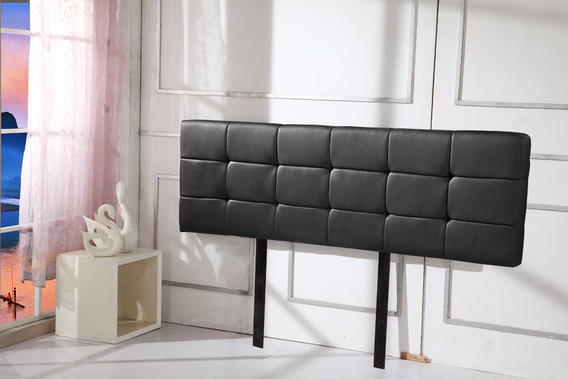 PU Leather King Bed Deluxe Headboard Bedhead - Black - Sale Now