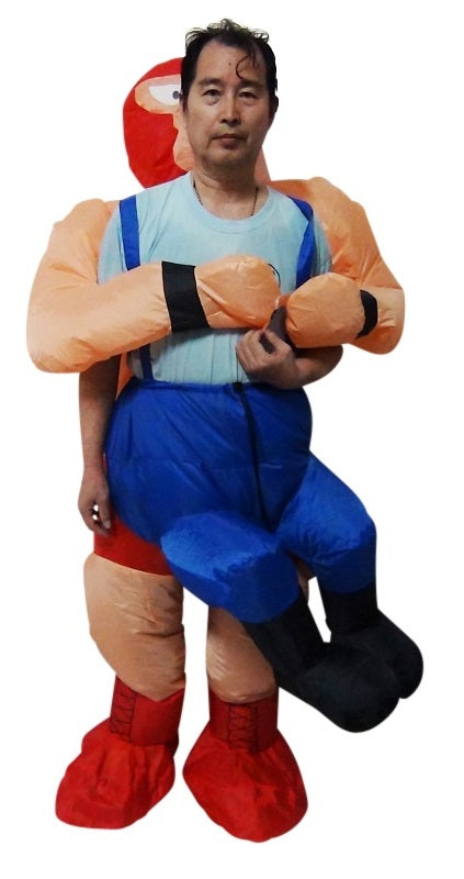 WRESTLER Fancy Dress Inflatable Suit -Fan Operated Costume - Sale Now