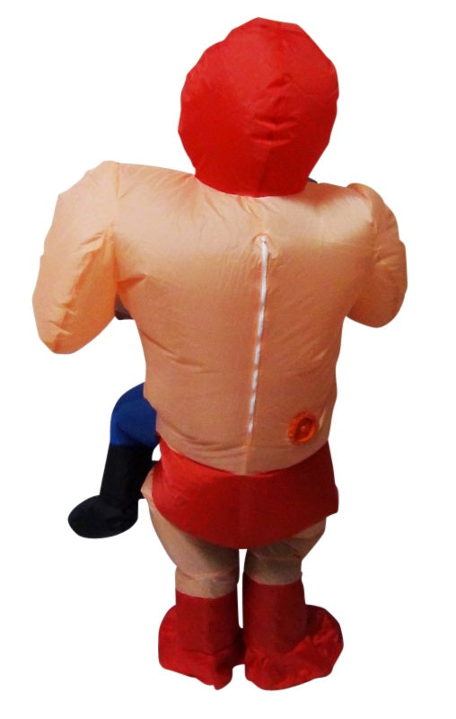 WRESTLER Fancy Dress Inflatable Suit -Fan Operated Costume - Sale Now