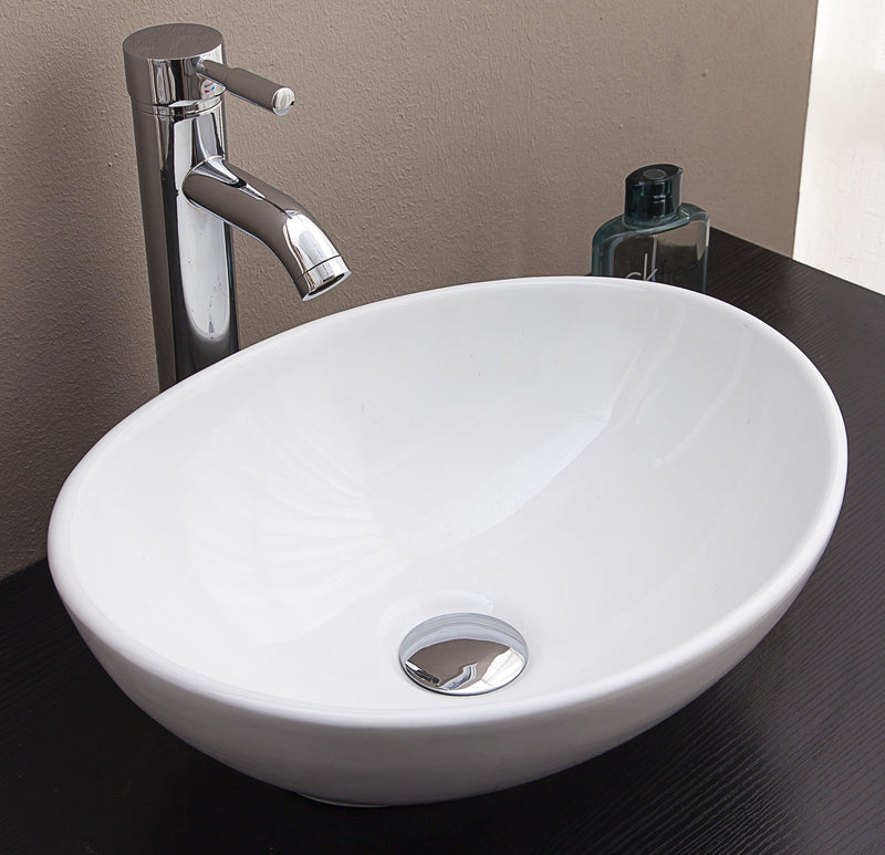 Above Counter Bathroom Vanity Oval Ceramic Basin - Sale Now