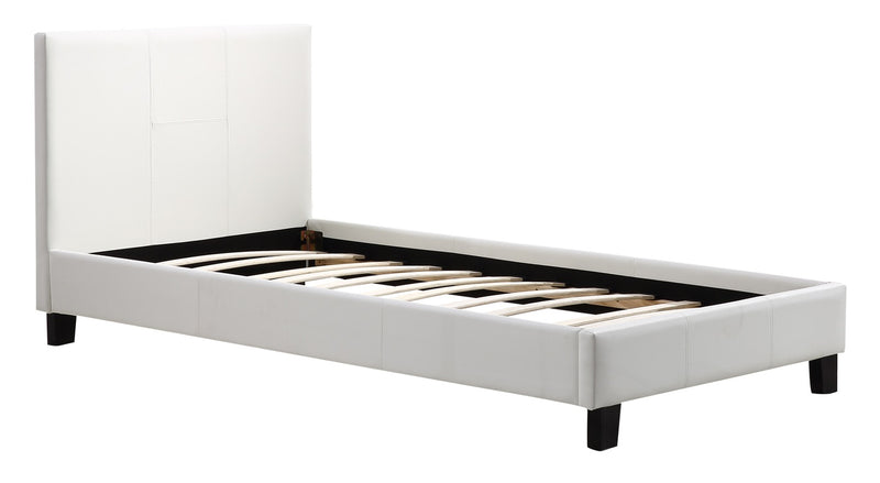 Single PU Leather Bed Frame White - Sale Now
