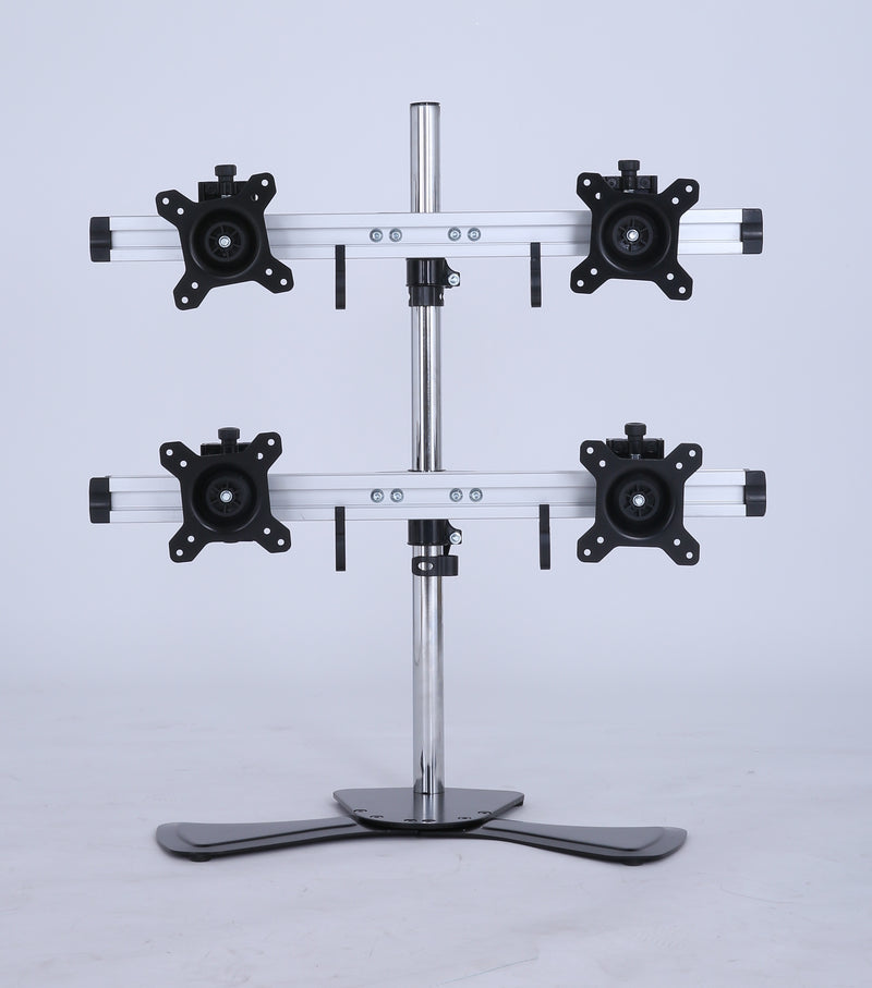 Quad/4/Four XL LCD Monitor Desktop Freestanding Mount Stand - Sale Now