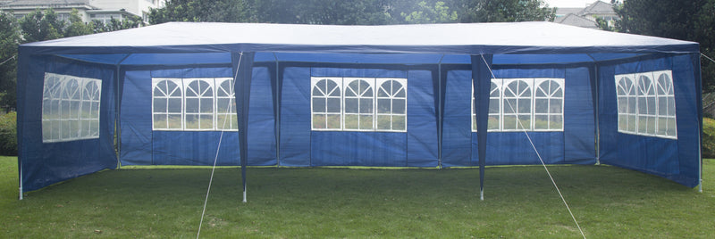 3x9m Wedding Outdoor Gazebo Marquee Tent Canopy Blue