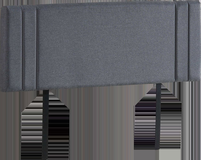Linen Fabric Queen Bed Deluxe Headboard Bedhead - Grey - Sale Now