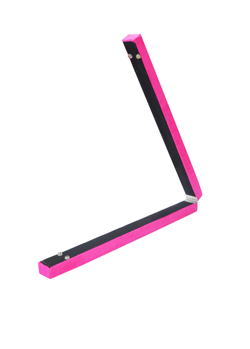 2.45m (8FT) Gymnastics Folding Balance Beam Pink Synthetic Suede - Sale Now