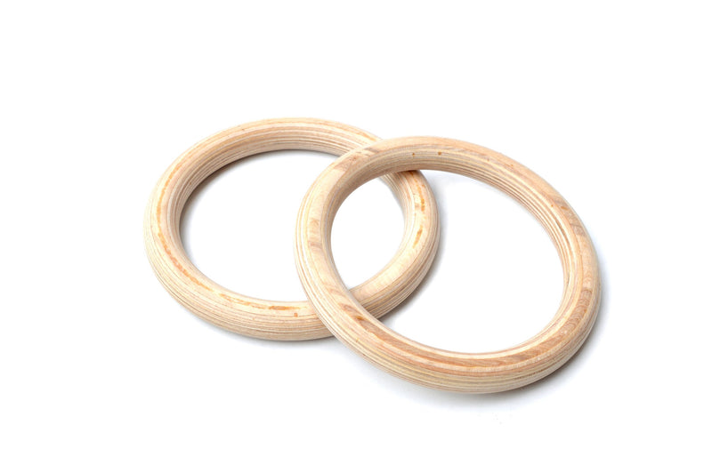 32mm Wooden Gymnastic Rings Olympic Gym Rings Strength Training - Sale Now