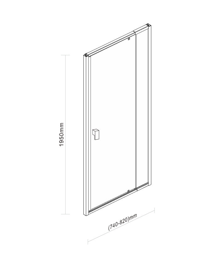 Adjustable Semi Frameless Shower Screen (74~82) x 195cm Australian Safety Glass - Sale Now