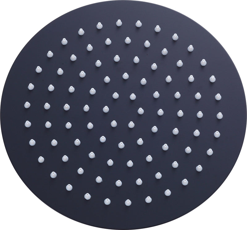 200mm Shower Head Round 304SS Electroplated Matte Black Finish - Sale Now
