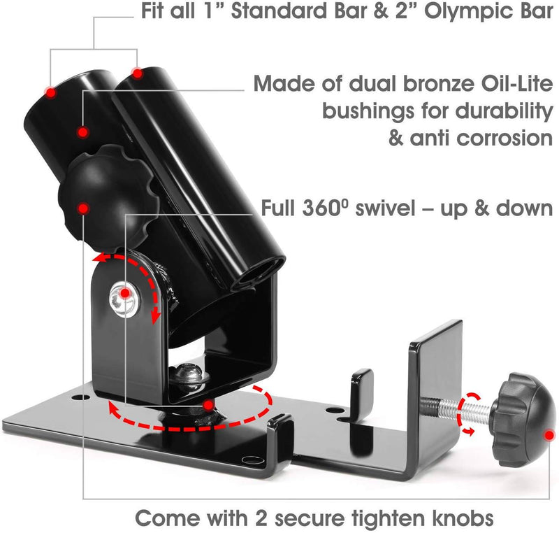 T Bar Row Landmine Platform 360° Swivel Fits 1", 2" Olympic Bars - Sale Now