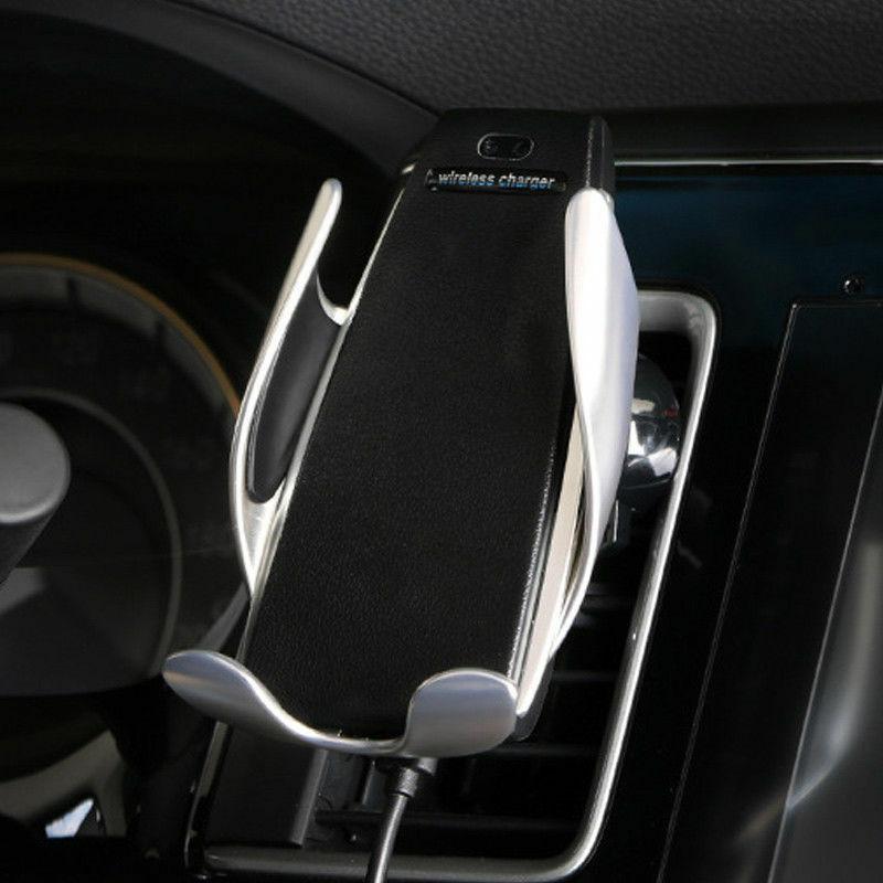 Automatic Clamping Wireless Car Charger Mount For iPhone Samsung Type-C Phones - Sale Now