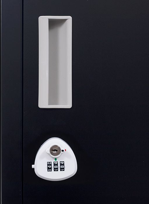 3-digit Combination Lock 12 Door Locker for Office Gym - Black