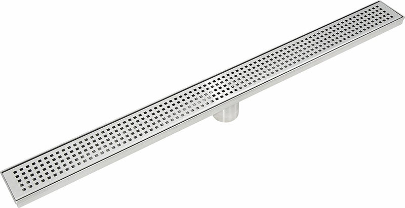 800mm Bathroom Shower Stainless Steel Grate Drain with Centre Outlet Floor Waste - Sale Now