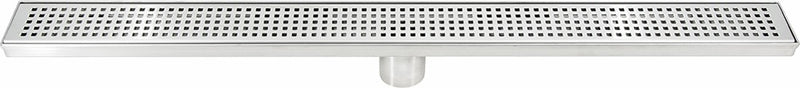 800mm Bathroom Shower Stainless Steel Grate Drain with Centre Outlet Floor Waste