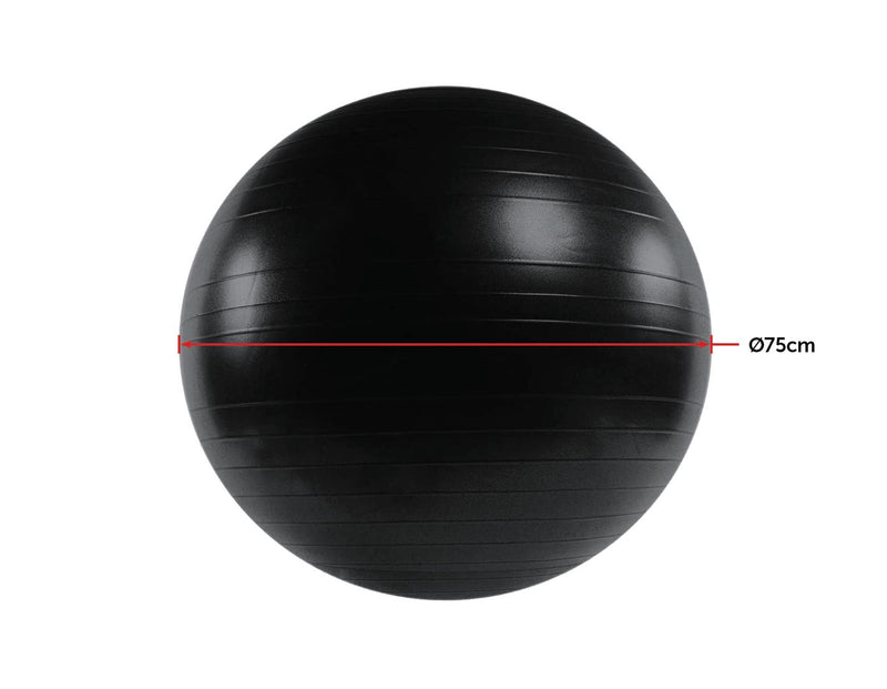 75cm Static Strength Exercise Stability Ball with Pump - Sale Now