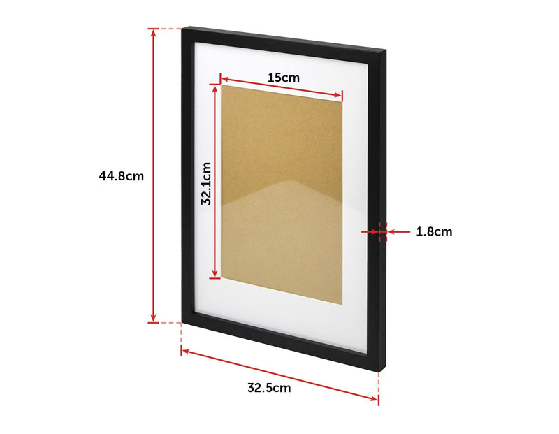 Photo Frames Collage Black A3 Picture Frame Wall Set Home Decor 3PCS - Sale Now