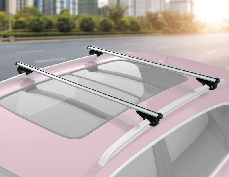 Universal Car Top Roof Rail Rack Cross Bar Aluminium Lockable 1350MM - Sale Now