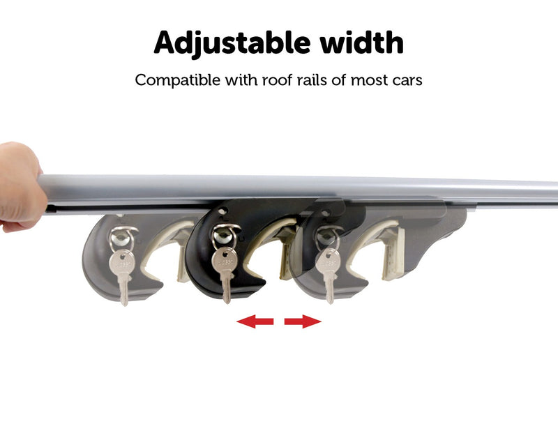 Universal Car Top Roof Rail Rack Cross Bar Aluminium Lockable 1350MM - Sale Now