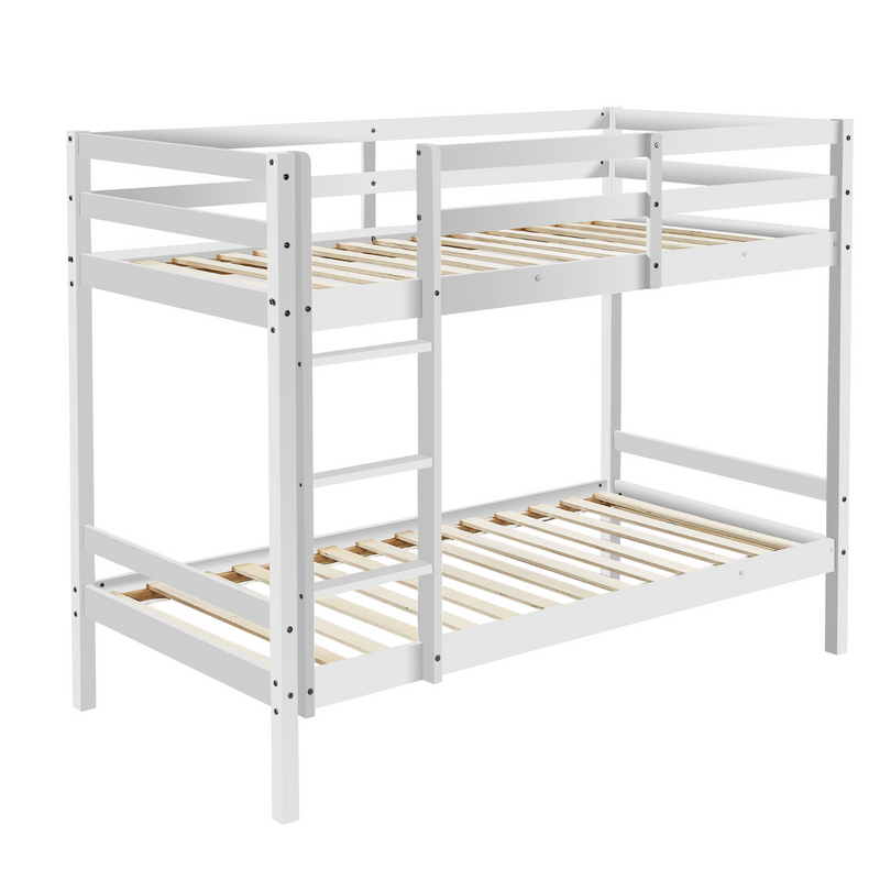 Tracey Solid Pinewood Kids' Single Bunk Bed White - Sale Now