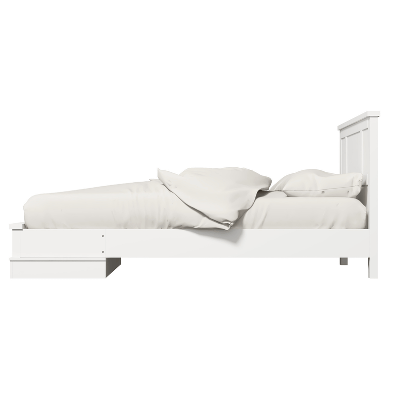 Margaux White Coastal Lifestyle Bedframe with Storage Drawers King - Sale Now