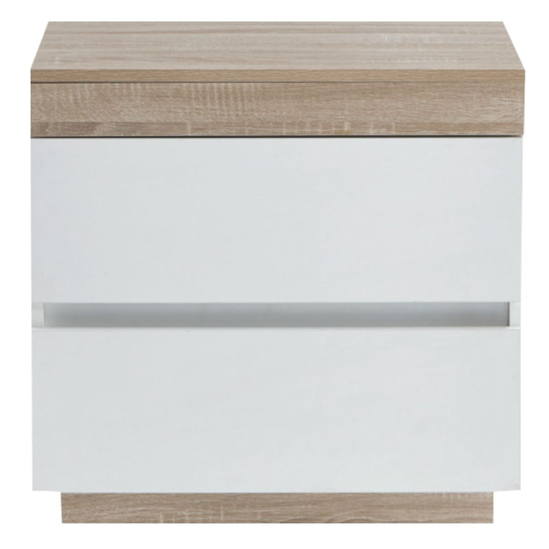 Ashley Coastal White Wooden Bedside Table with Drawers Cabinet - Sale Now