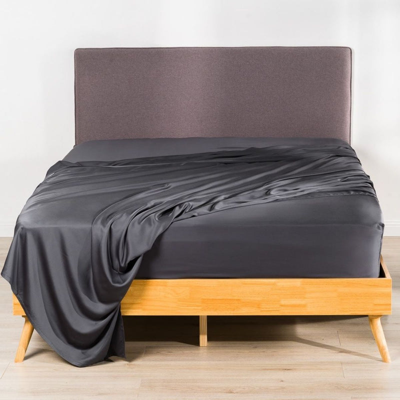 Better Dream 100% Organic Bamboo Fitted Sheet Set A Charcoal - Sale Now