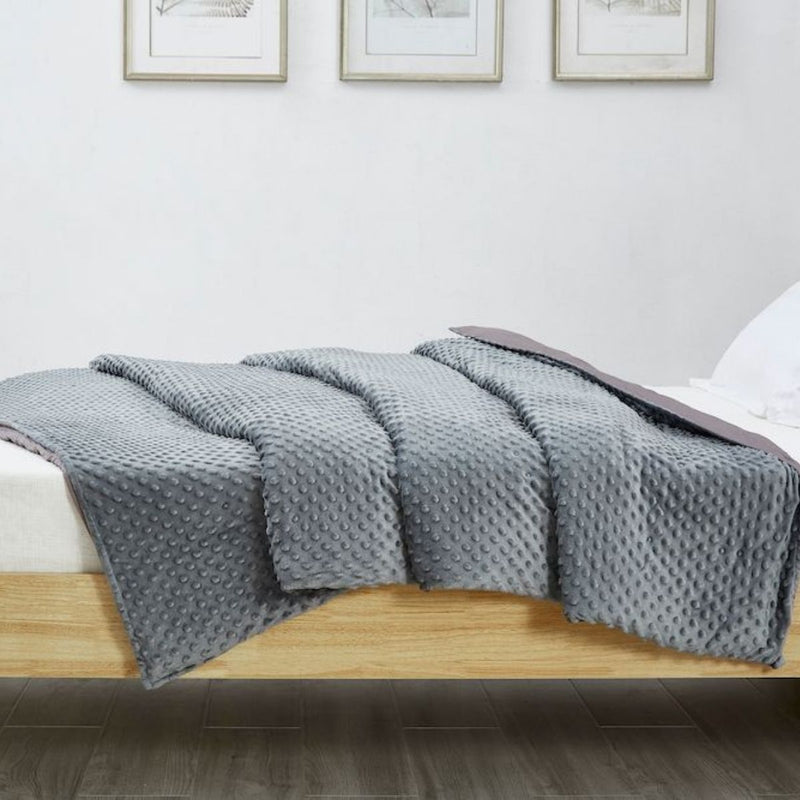 Weighted Blanket with Bamboo and Dotted Minky Cover 9kg - Sale Now