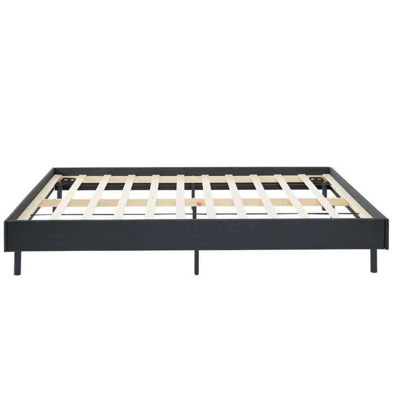 Modern Minimalist Charcoal Bed Base Frame King - Sale Now