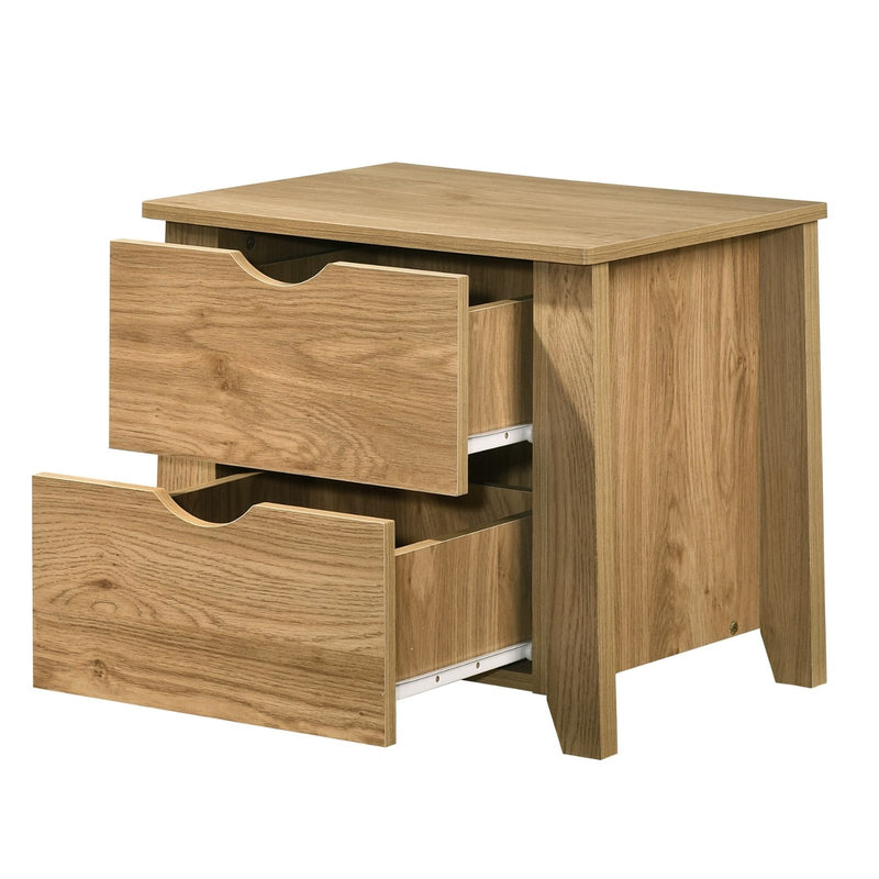 Mica Wooden Bedside Table with 2 Drawers - Sale Now