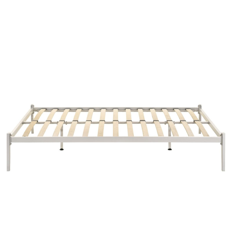 Metal Bed Base Frame Platform Foundation White Double