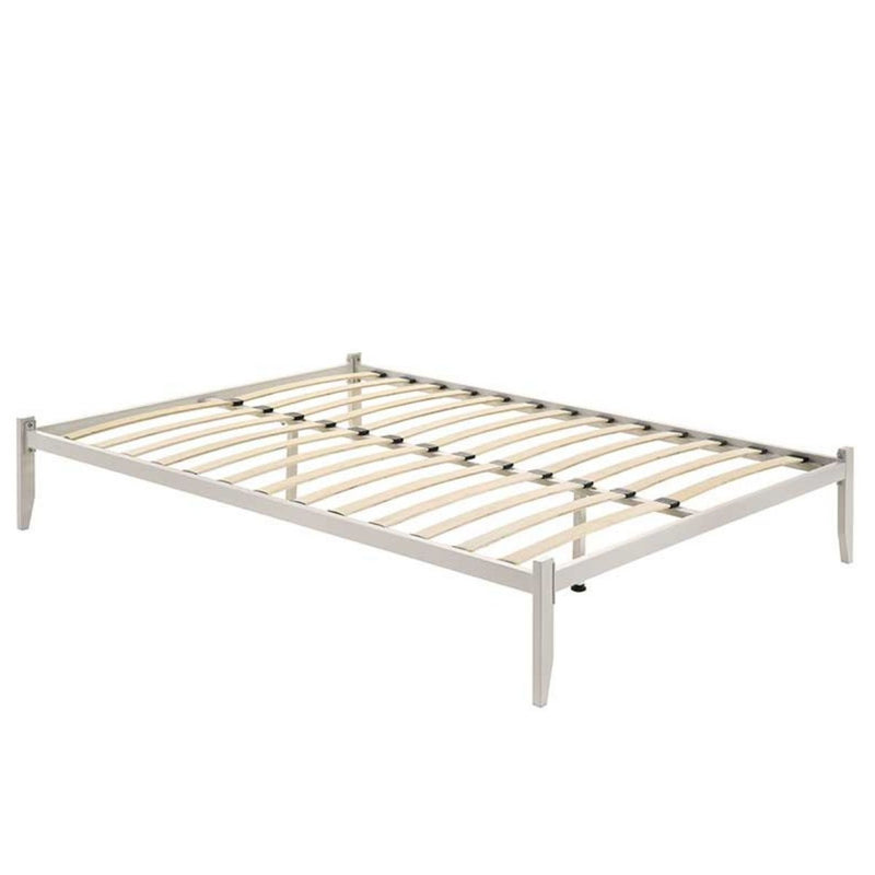 Metal Bed Base Frame Platform Foundation White - Queen - Sale Now