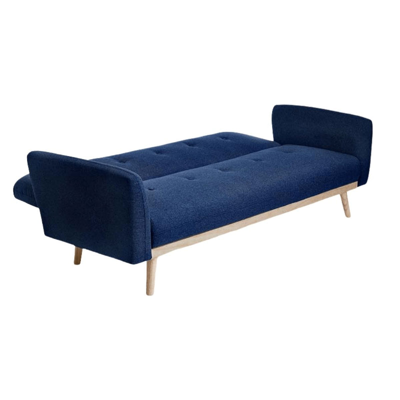Nicholas 3-Seater Blue Foldable Sofa Bed - Sale Now