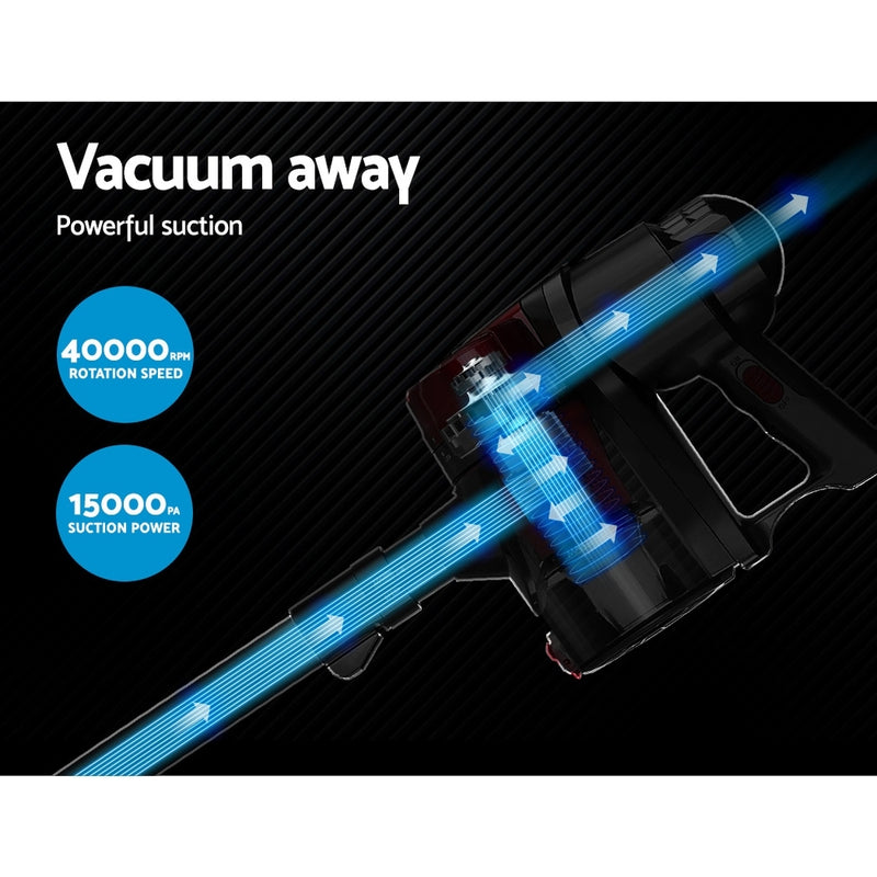 Devanti Corded Handheld Bagless Vacuum Cleaner - Red and Silver - Sale Now