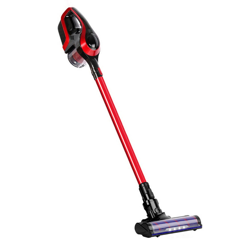Devanti Cordless 150W Handstick Vacuum Cleaner - Red and Black - Sale Now