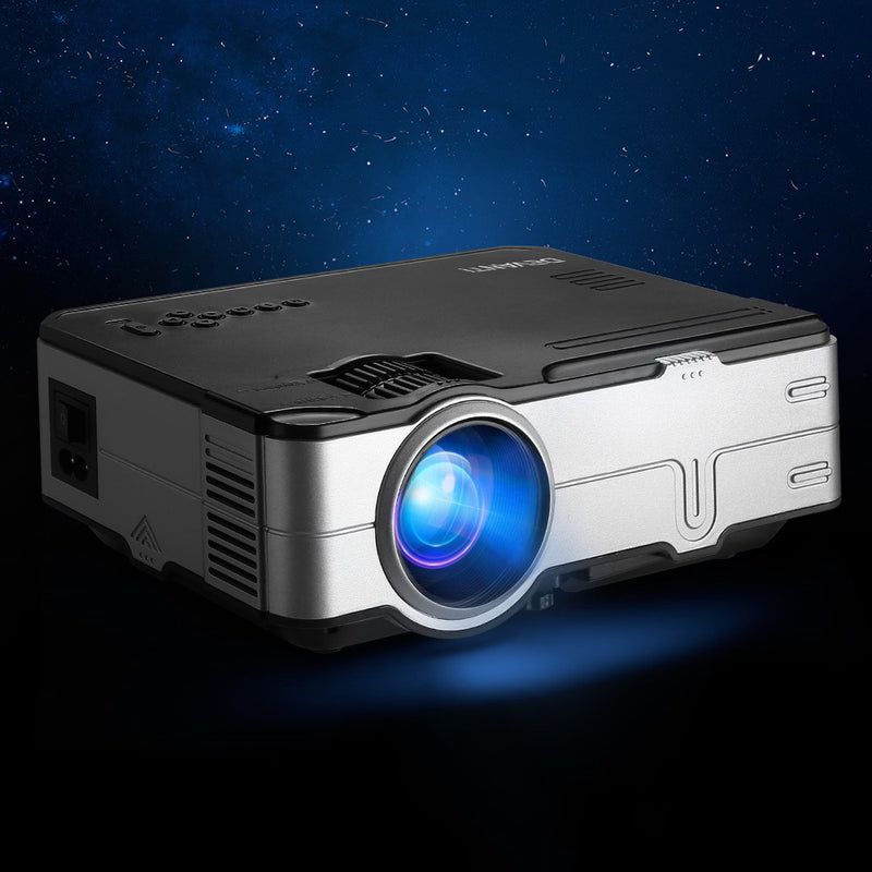 Devanti Mini Video Projector Portable HD 1080P 1200 Lumens Home Theater USB VGA - Sale Now