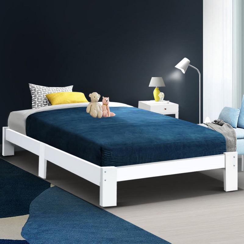 Artiss Bed Frame Single Wooden Bed Base Frame Size JADE Timber Mattress Platform - Sale Now