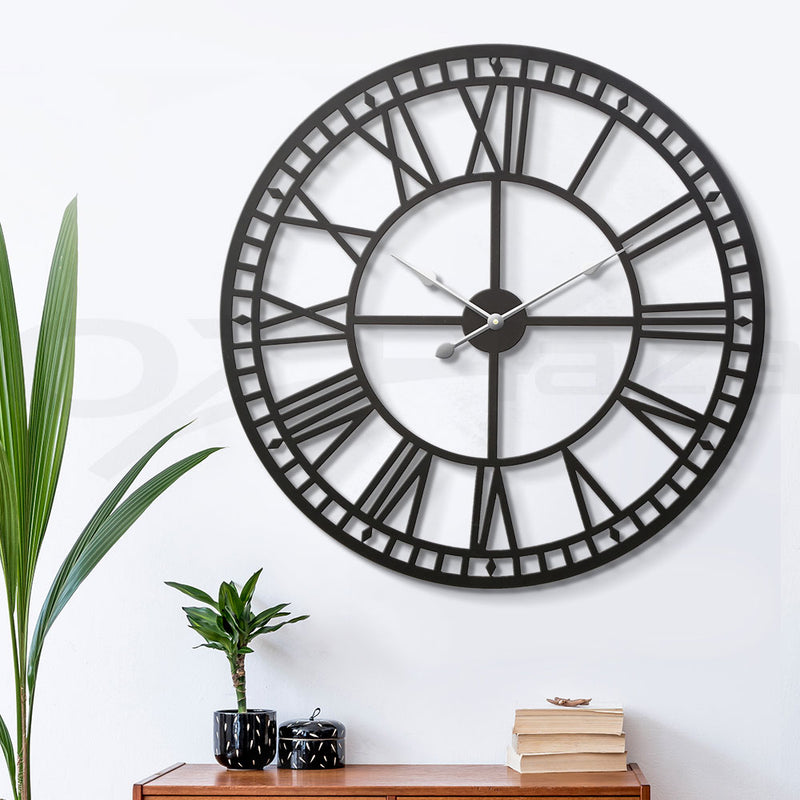 Wall Clock Large Modern Vintage Retro Metal Clocks Handmade Home Office Decor - Sale Now