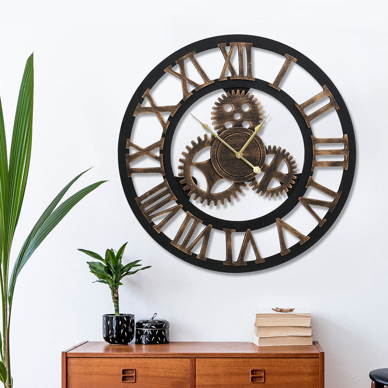 Wall Clock Modern Large 3D Vintage Luxury Clock Enduring Home Office Decor - Sale Now