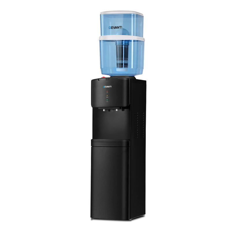 Devanti Water Cooler Chiller Dispenser Bottle Stand Filter Purifier Office Black - Sale Now