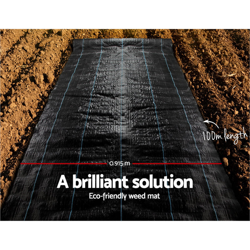 Instahut Weed Control Mat Black - Sale Now