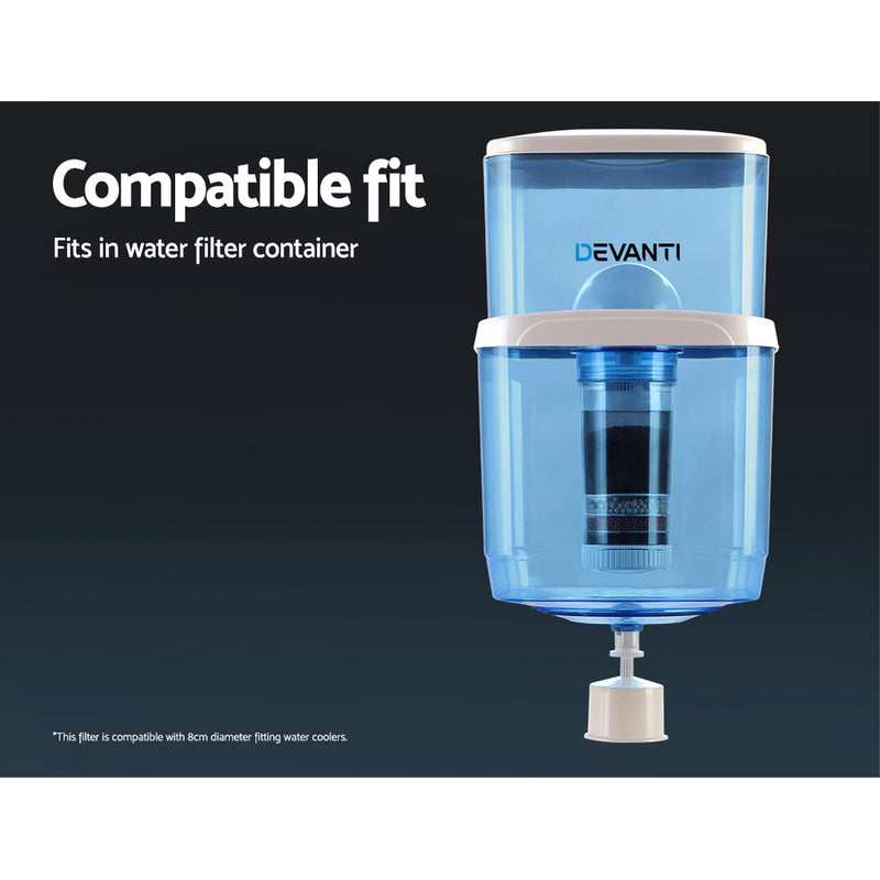 Devanti Water Cooler Dispenser Tap Water Filter Purifier 6-Stage Filtration Carbon Mineral Cartridge Pack of 3 - Sale Now