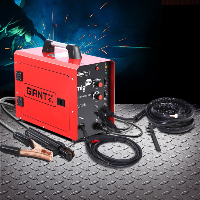 Giantz 220 Amp Inverter Welder MMA MIG DC Gas Gasless Welding Machine Portable - Sale Now