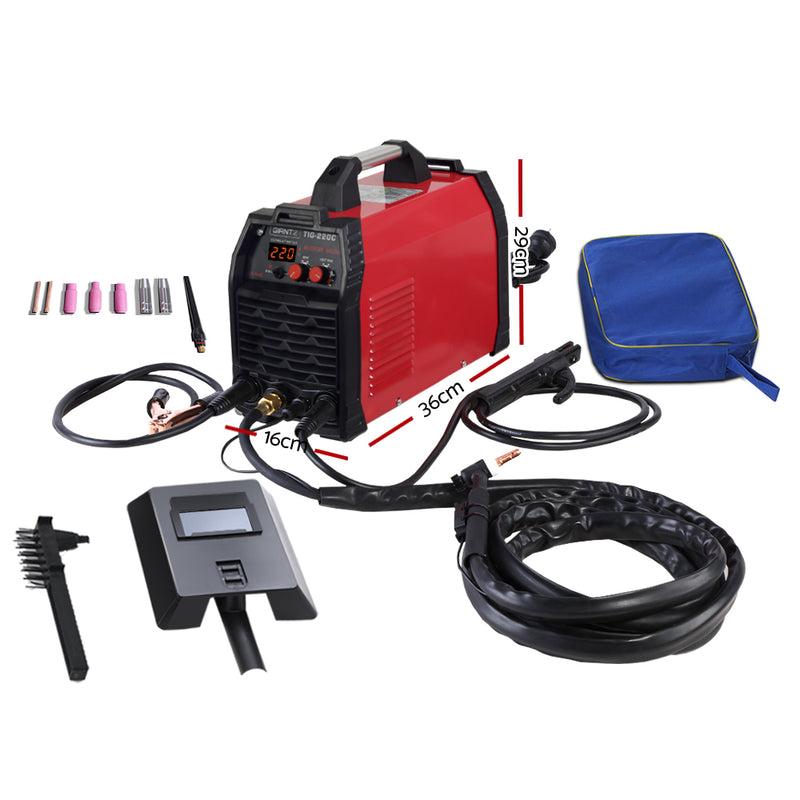 Giantz 220 Amp Inverter Welder TIG MMA ARC DC Gas Welding Machine Stick Portable - Sale Now