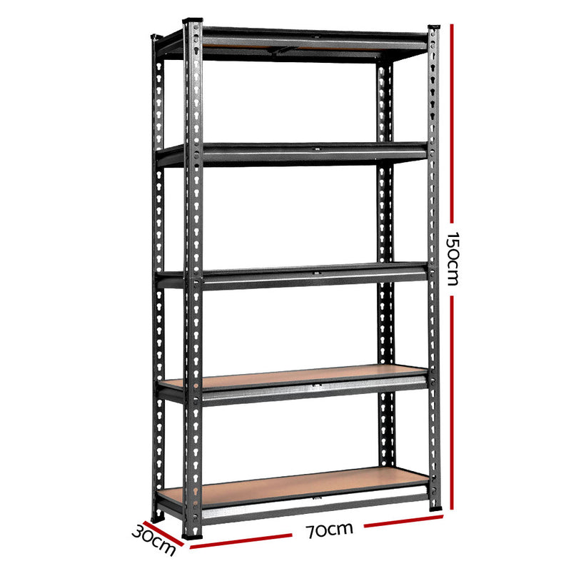 Giantz 3x0.7M Warehouse Racking Shelving Storage Rack Steel Garage Shelf Shelves - Sale Now