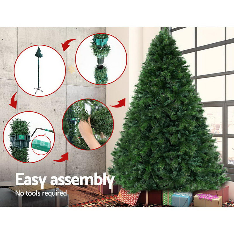 Jingle Jollys Christmas Tree 2.1M 6FT Xmas Decoration Green Home Decor 1584 Tips - Sale Now