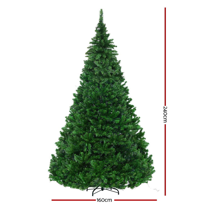 Jingle Jollys 2.4M 8FT Christmas Tree Xmas 3190 LED Lights Warm White 1436 Tips - Sale Now