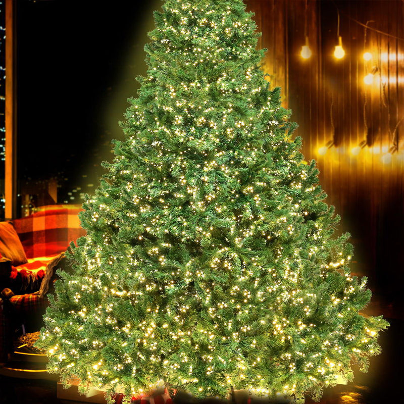 Jingle Jollys 2.4M 8FT Christmas Tree Xmas 3190 LED Lights Warm White 1436 Tips - Sale Now