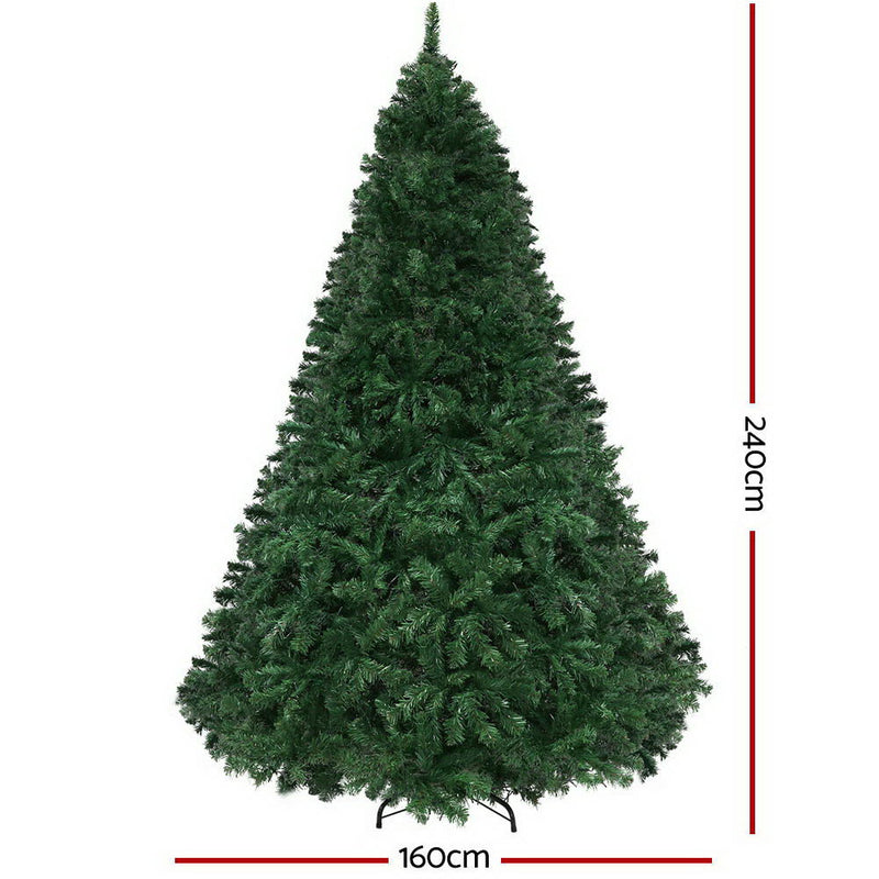 ingle Jollys Christmas Tree LED 2.4M 8FT Xmas Decorations Green Home Decor - Sale Now